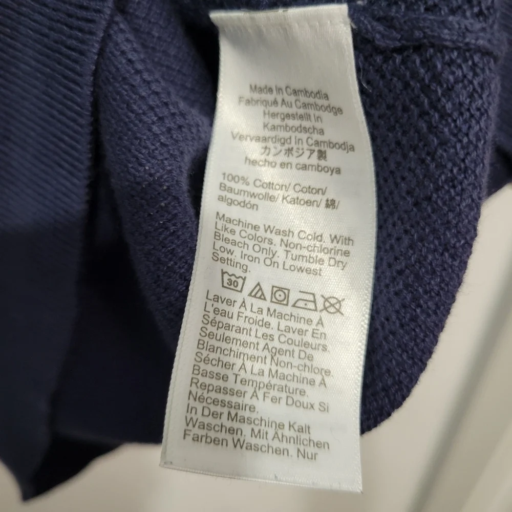 J Crew Cotton piqué-stitch crewneck sweater, NWT,  Sz XL